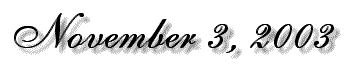 November 03, 2003 label
