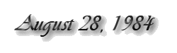 August 28, 1984 label